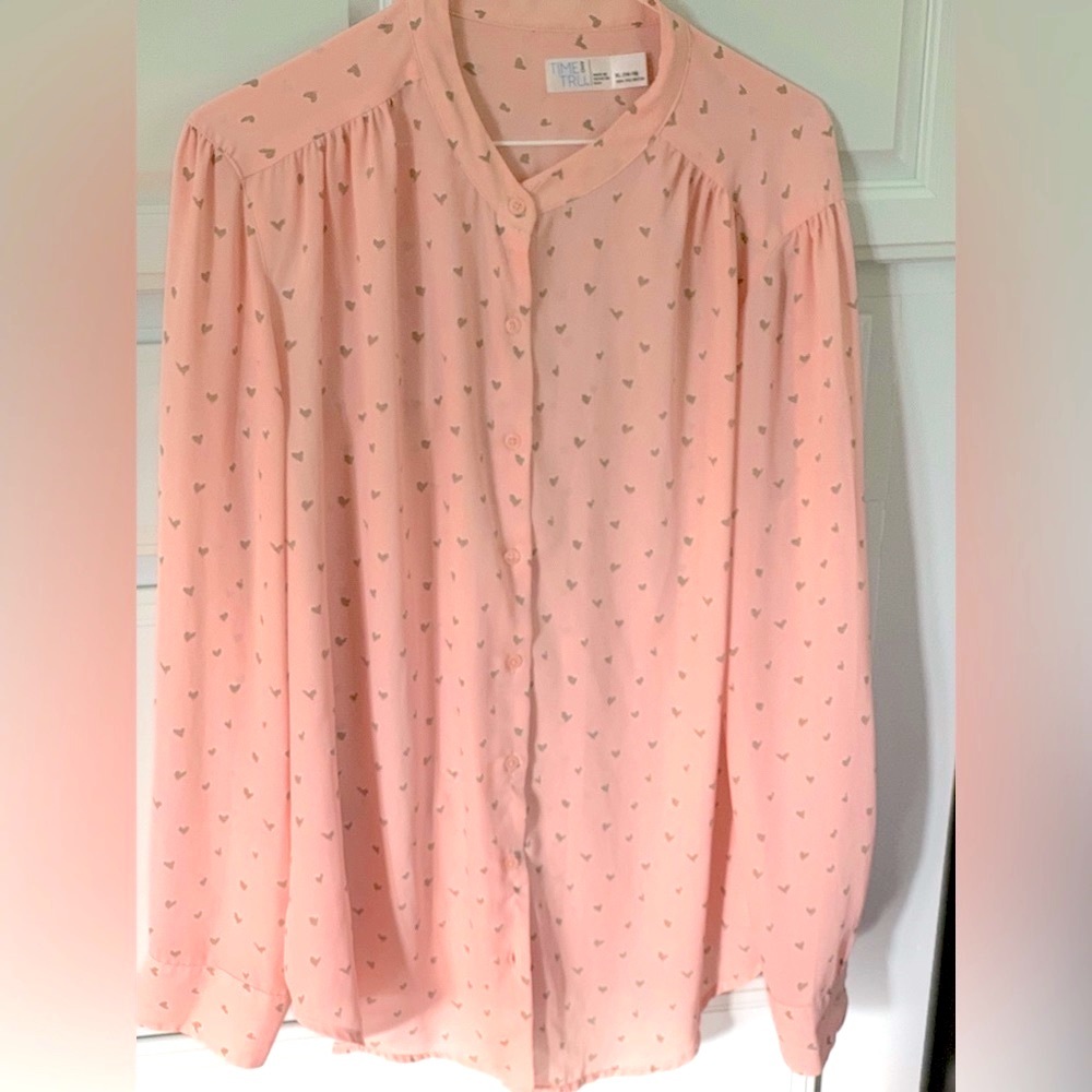 Time and true pink blouse